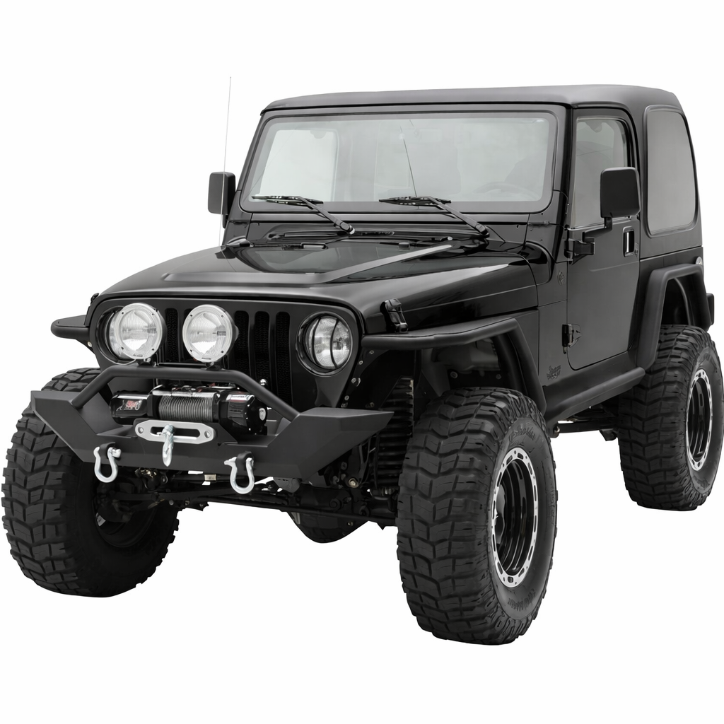 Smittybilt XRC Tubular Fender with Flare – Jeep Wrangler TJ (Black Powder Coat)