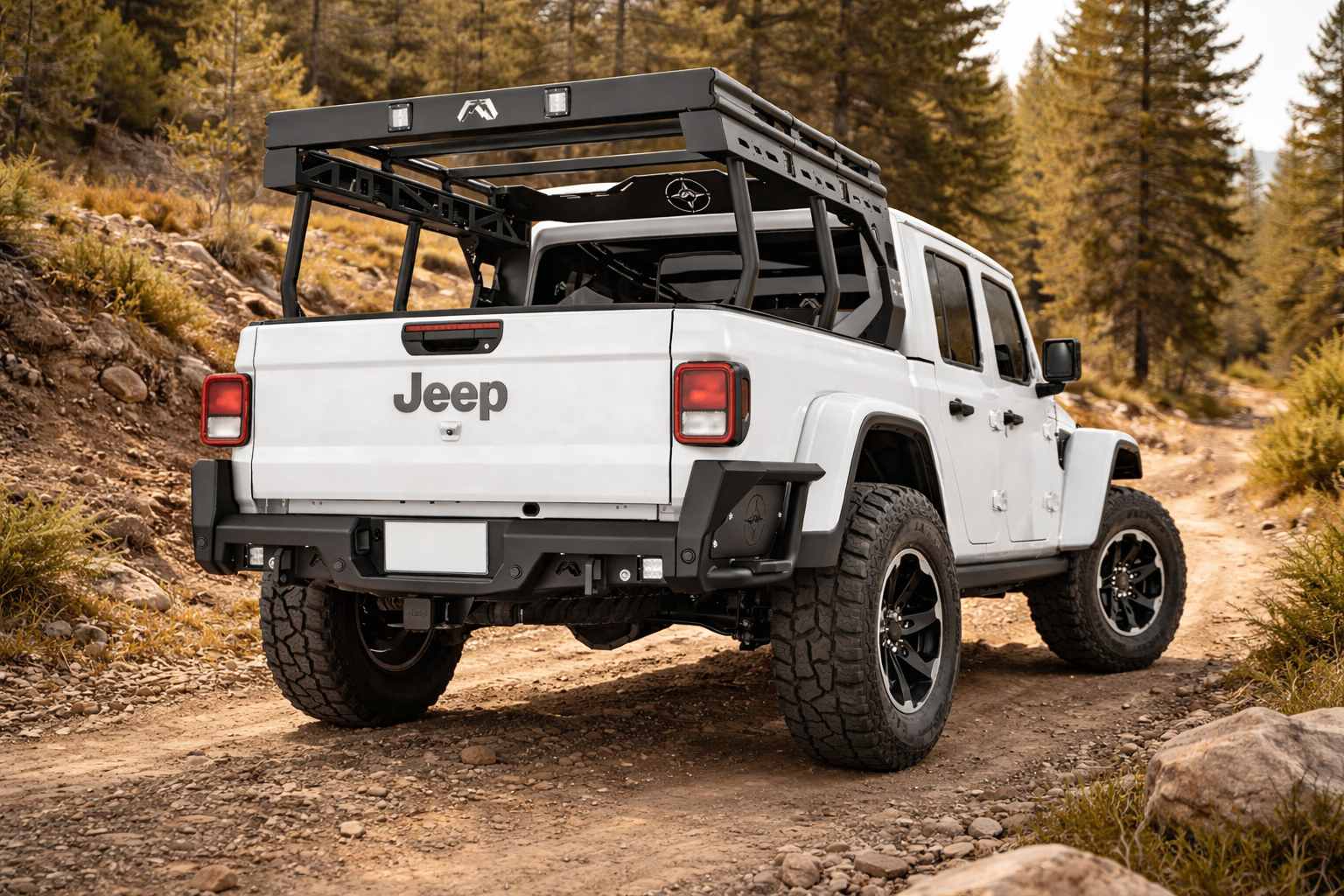 Fab Fours Overland Rack – Jeep Gladiator JT (Black Powder Coat)