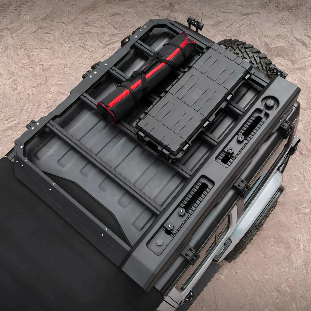 OMU Genesis Series Roof Luggage Rack for Jeep Wrangler JL Accessories Offroad Aluminum Roof Platform-1