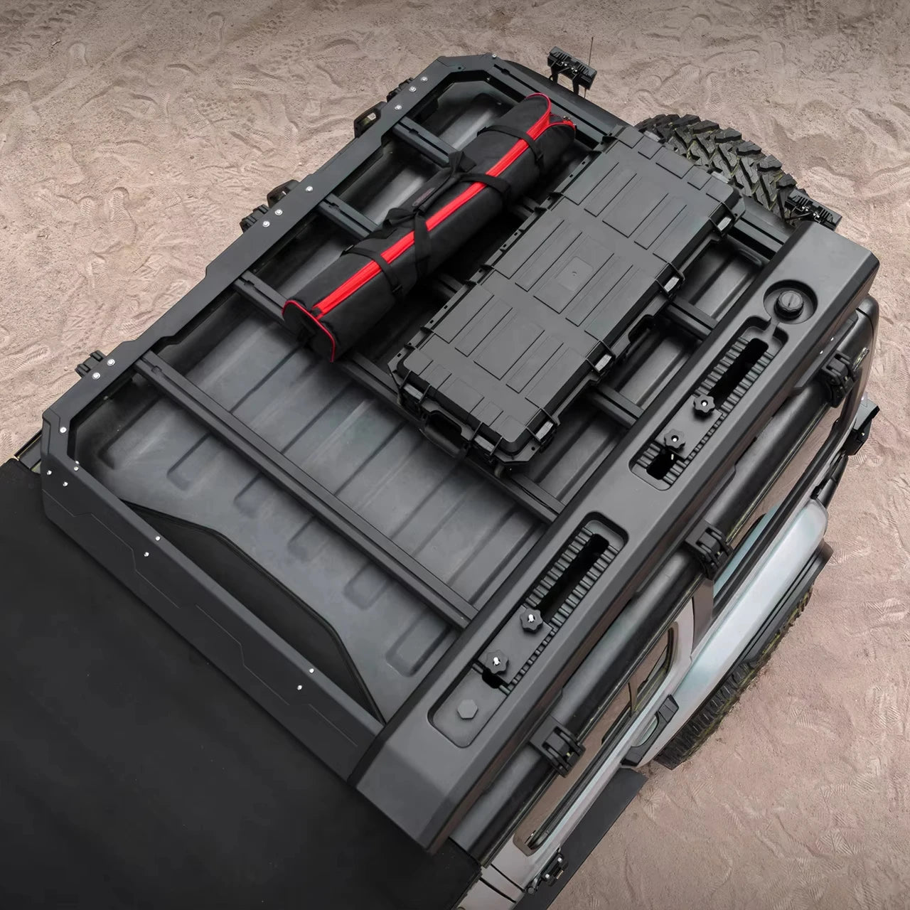 OMU Genesis Series Roof Luggage Rack for Jeep Wrangler JL Accessories Offroad Aluminum Roof Platform-1