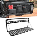 Tailgate Table Rear Foldable Cargo Shelf Aluminum Alloy Storage Shelf MOLLE Panel for Jeep Wrangler JK JKU and for JL JLU-0