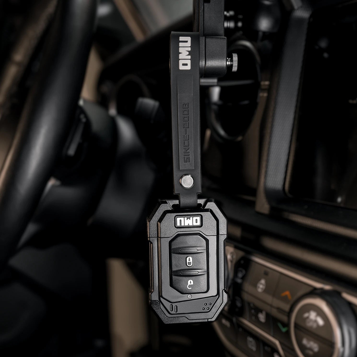 OMU Genesis Series Key Case for Jeep Wrangler JL Gladiator Accessories 4x4 Offroad Key Cover for Jeep-4