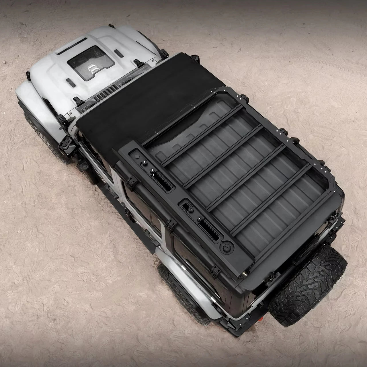 OMU Genesis Series Roof Luggage Rack for Jeep Wrangler JL Accessories Offroad Aluminum Roof Platform-3