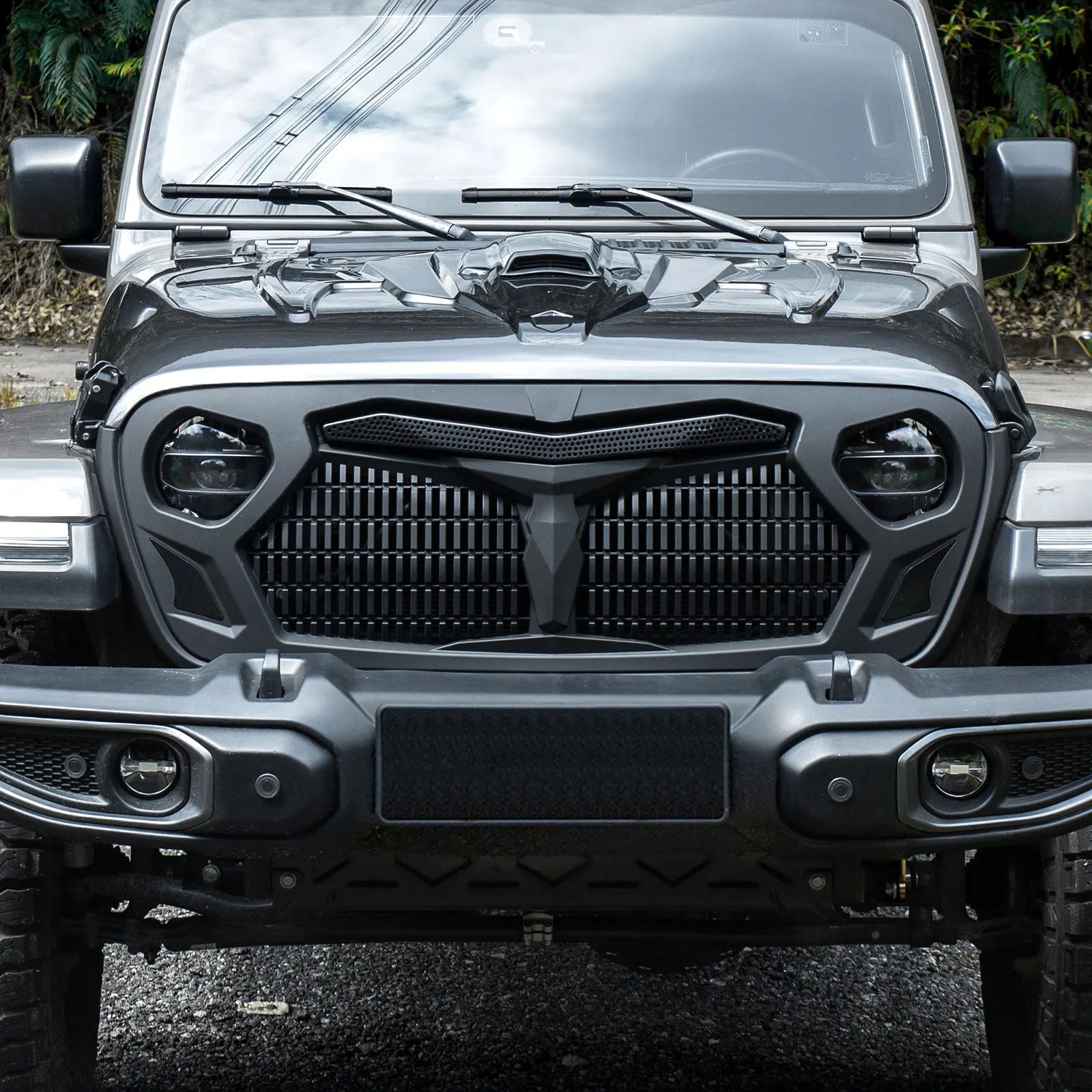 Maiker Offroad Grille Matte Black for Jeep Wrangler JL /JT Car Grille Accessories Offroad Parts USA Warehouse Ready Stock-3