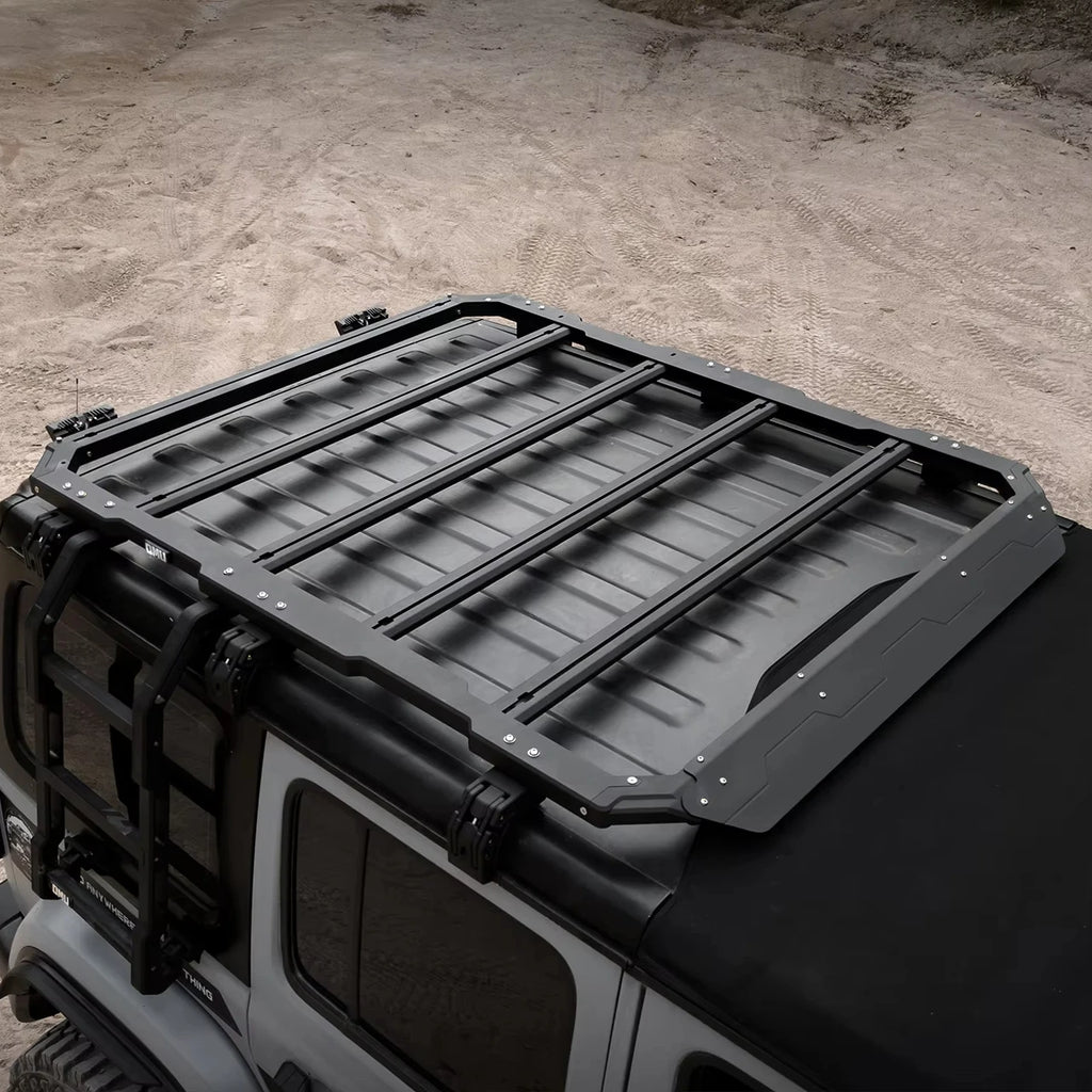 OMU Genesis Series Roof Luggage Rack for Jeep Wrangler JL Accessories Offroad Aluminum Roof Platform-0
