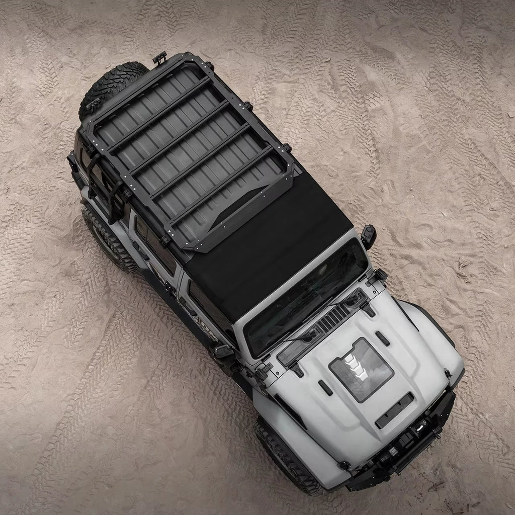 OMU Genesis Series Roof Luggage Rack for Jeep Wrangler JL Accessories Offroad Aluminum Roof Platform-2