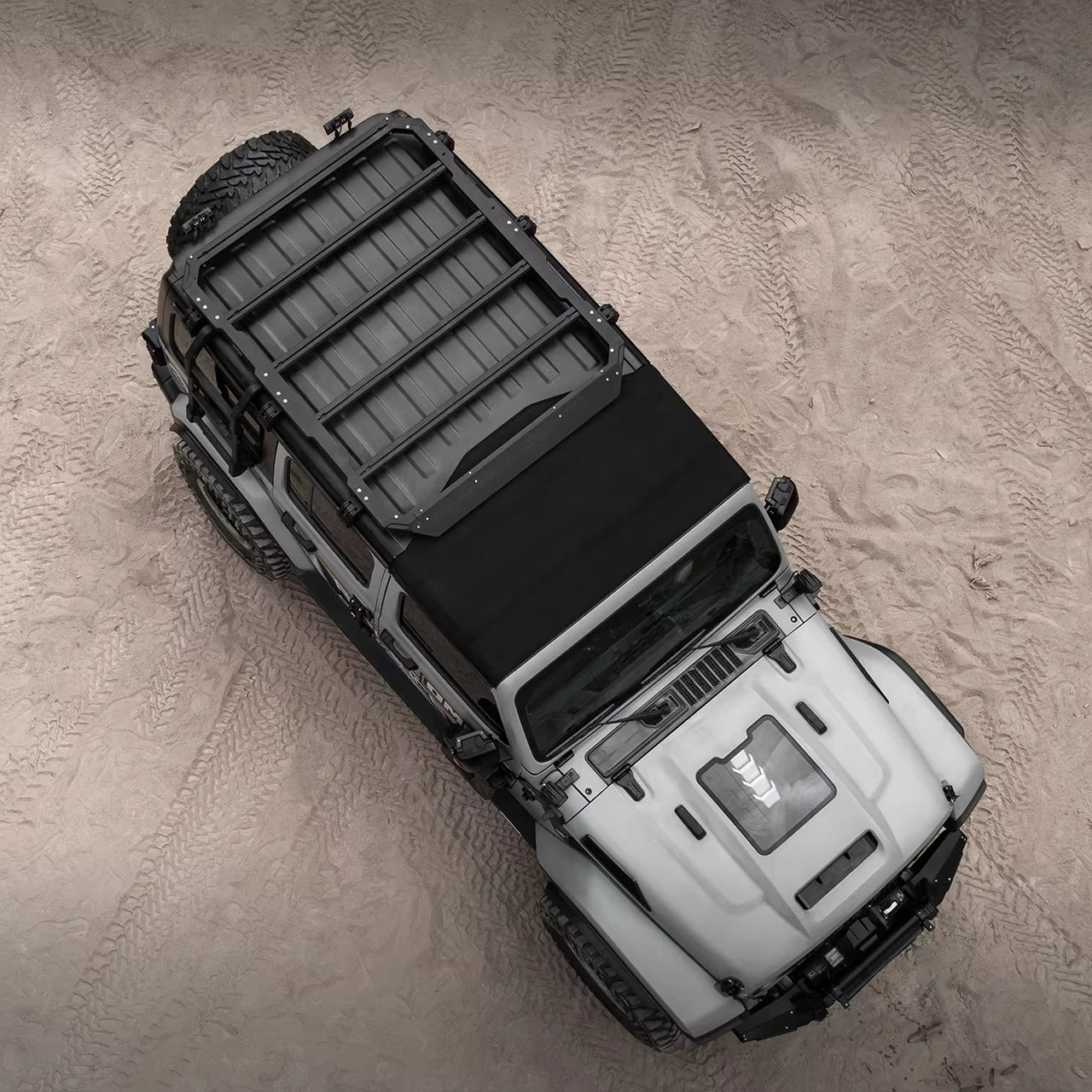 OMU Genesis Series Roof Luggage Rack for Jeep Wrangler JL Accessories Offroad Aluminum Roof Platform-2