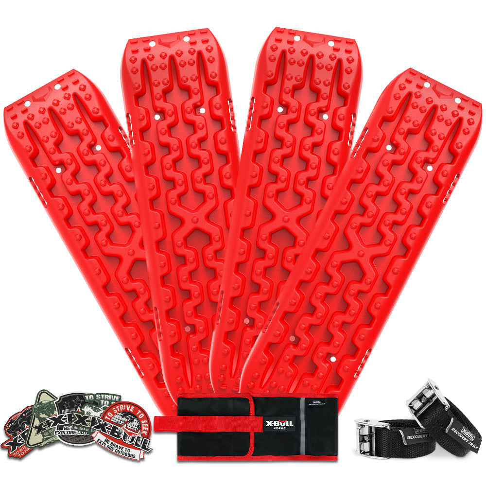2 Pairs Recovery tracks Sand, Mud, Snow | Gen 3.0 - Red
