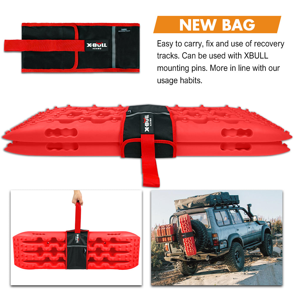 2 Pairs Recovery tracks Sand, Mud, Snow | Gen 3.0 - Red