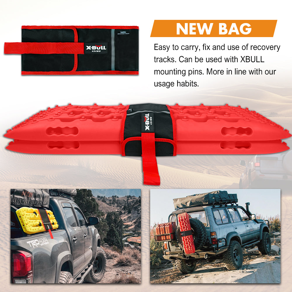 2 Pairs Recovery tracks Sand, Mud, Snow | Gen 3.0 - Red