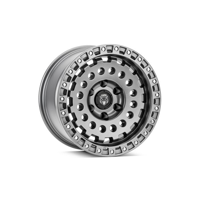 Lynx Trail Gunner Beadlock Wheel — Gunmetal w/ Polished Stainless Fasteners | 17x9 | 6x5.5 | 4.5" Backspacing